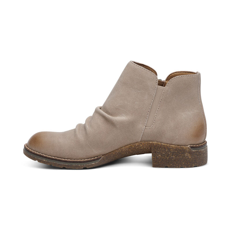 Women's Aetrex Mila Low Boot Color: Taupe