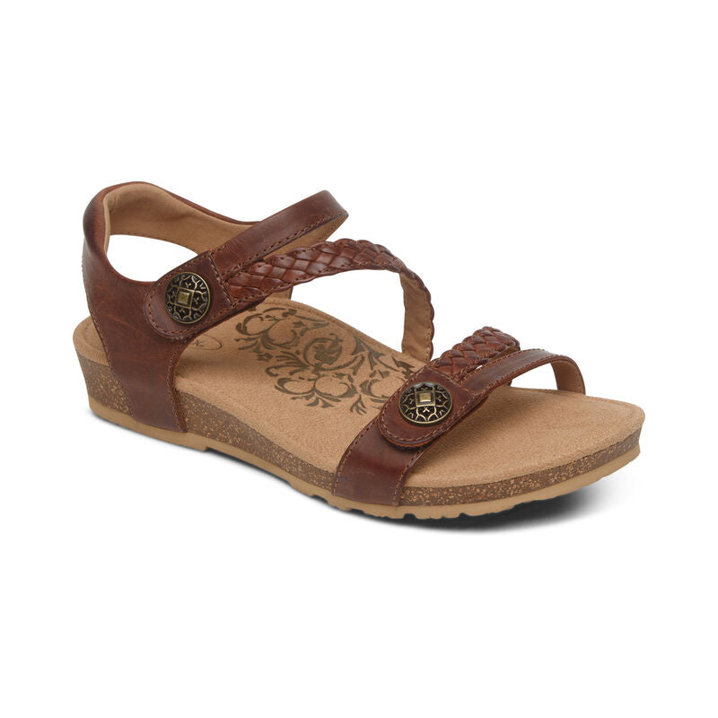 Women's Aetrex Jillian Braided Quarter Strap Sandal
