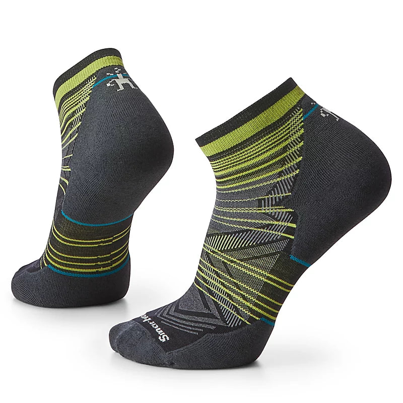 Smartwool Run Targeted Cushion Pattern Ankle Socks Color: Black