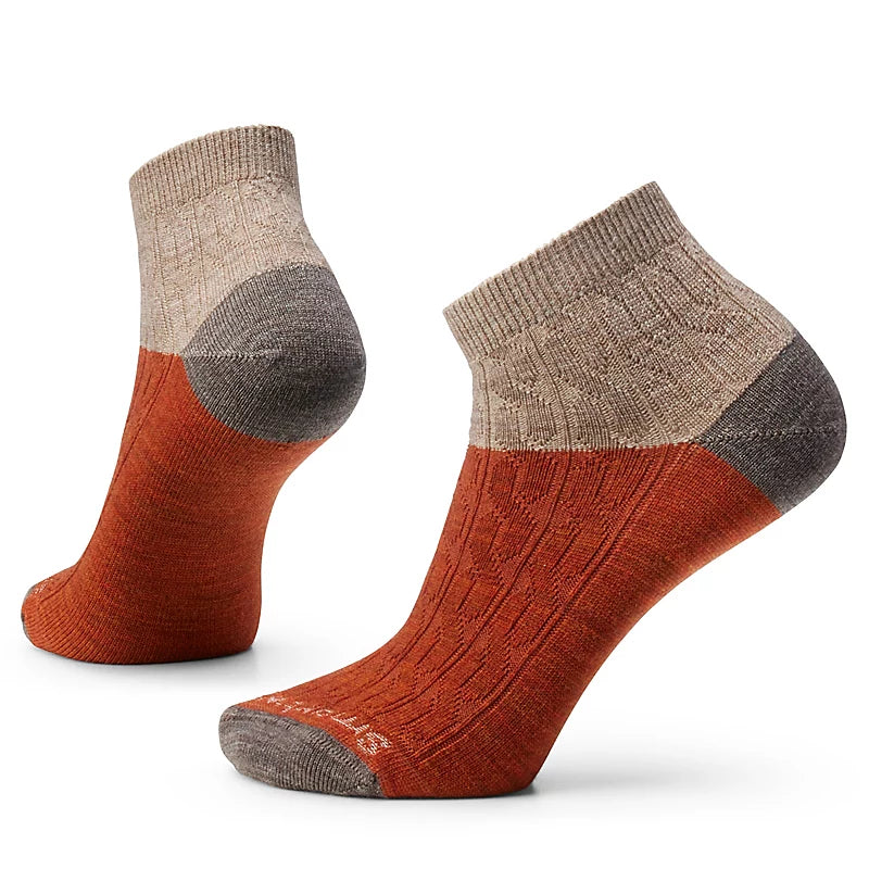 Smartwool Everyday Cable Zero Cushion Ankle Socks Color: Picante 