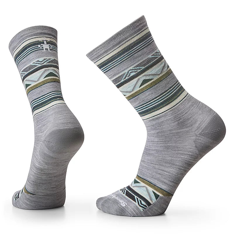 Smartwool Everyday Zig Zag Valley Zero Cushion Crew Socks Color: Light Gray 