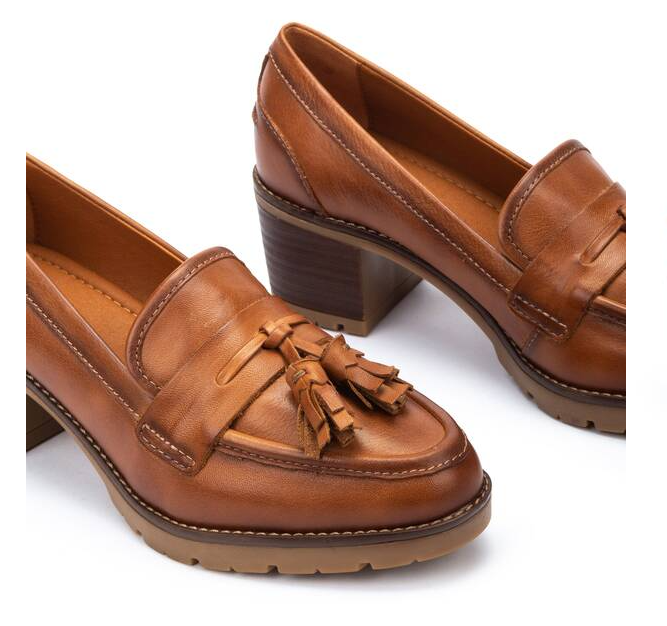 Women's Pikolinos Llanes Heeled Loafers Color: Brandy