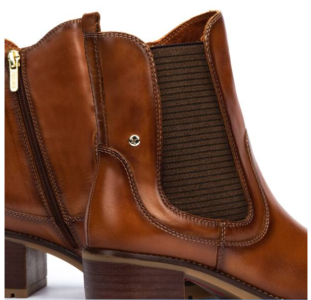 Women's Pikolinos Llanes Leather Ankle Boots Color: Brandy