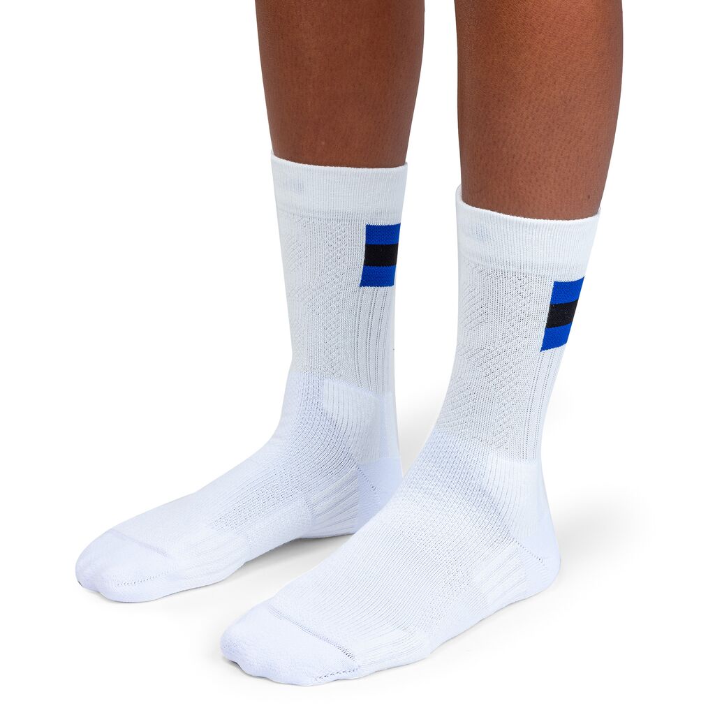 Women's On-Running Tennis Sock Color: White | Indigo