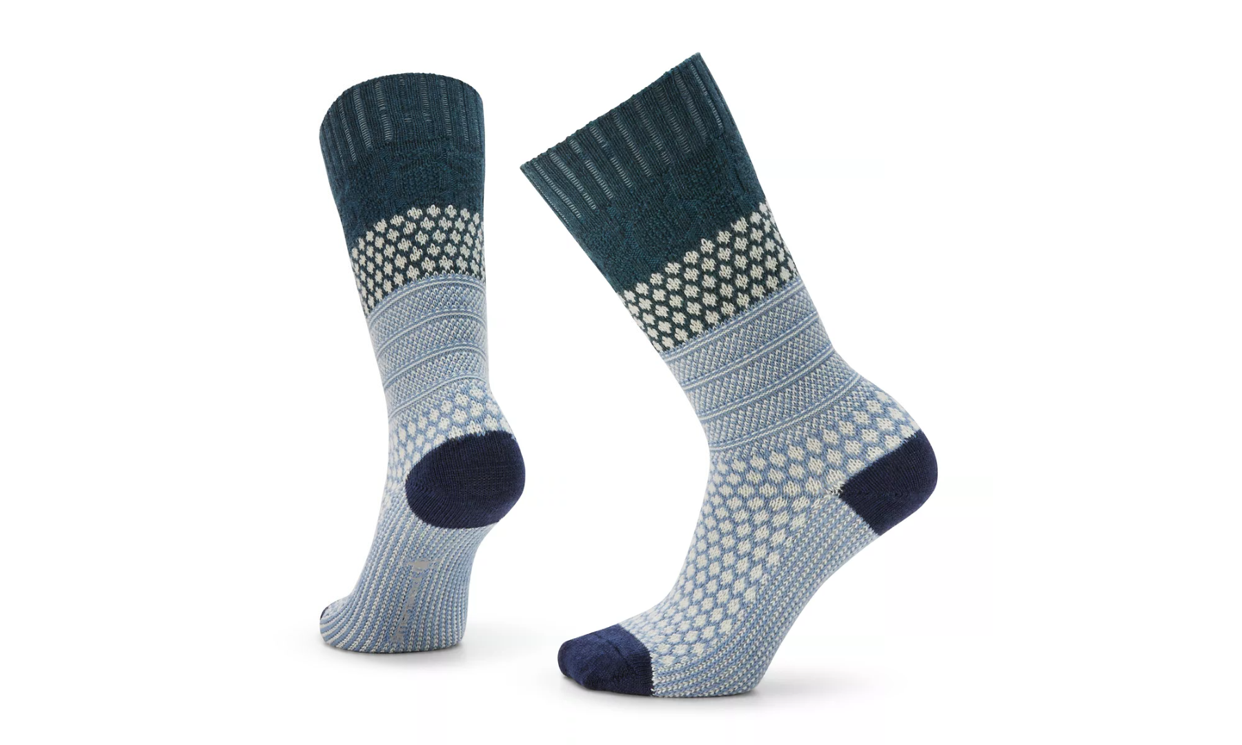 Women's Smartwool Everyday Popcorn Cable Full Cushion Crew Socks Color: Twilight Blue 