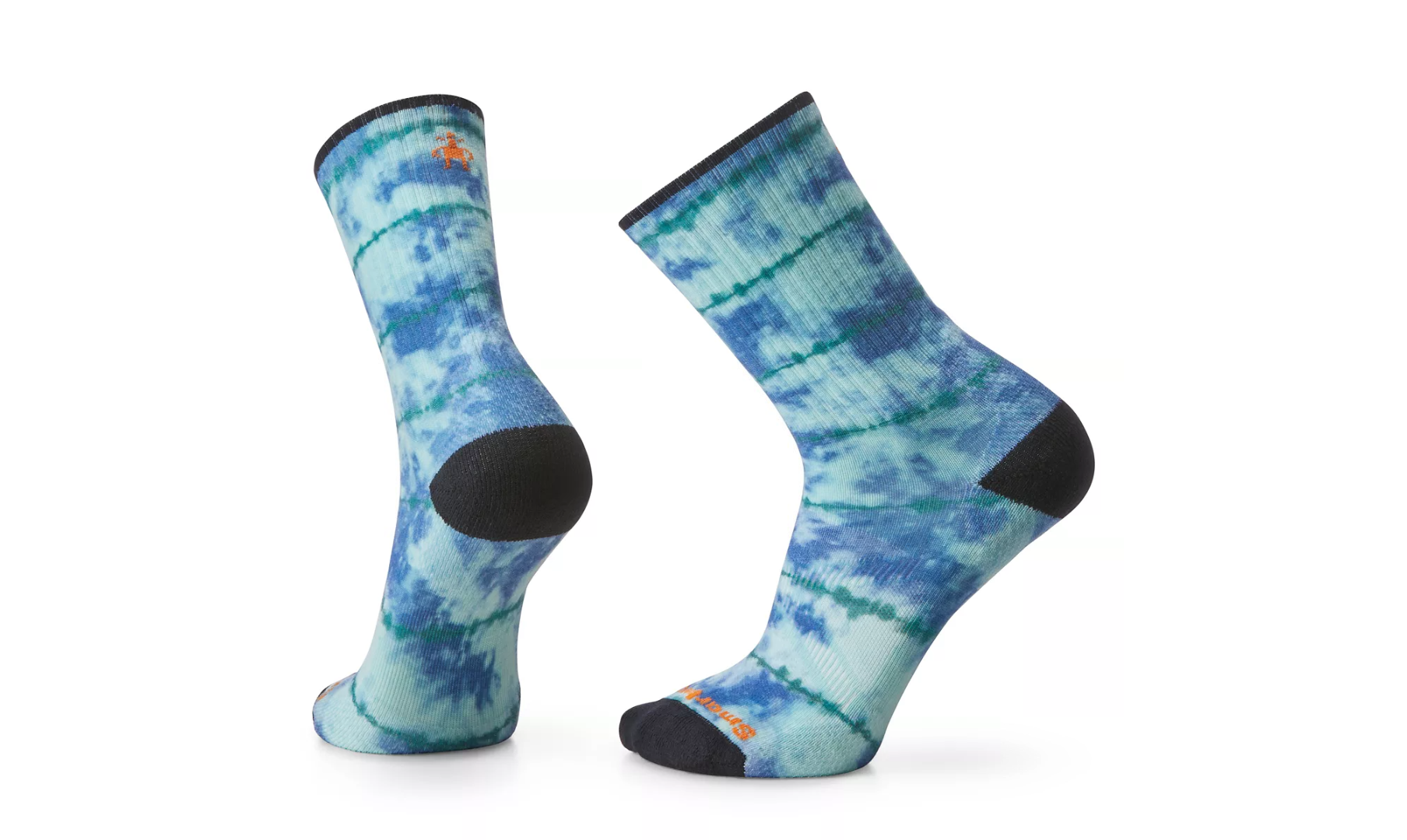 Smartwool Athletic Tie Dye Print Targeted Cushion Crew Socks Color: Alpine Blue 