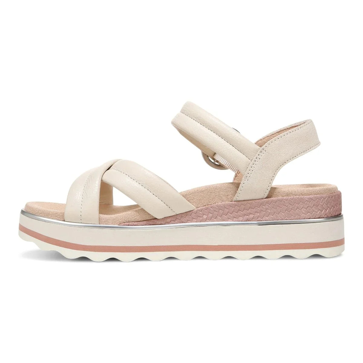 Women's Vionic Reyna Flatform Sandal Color: Cream