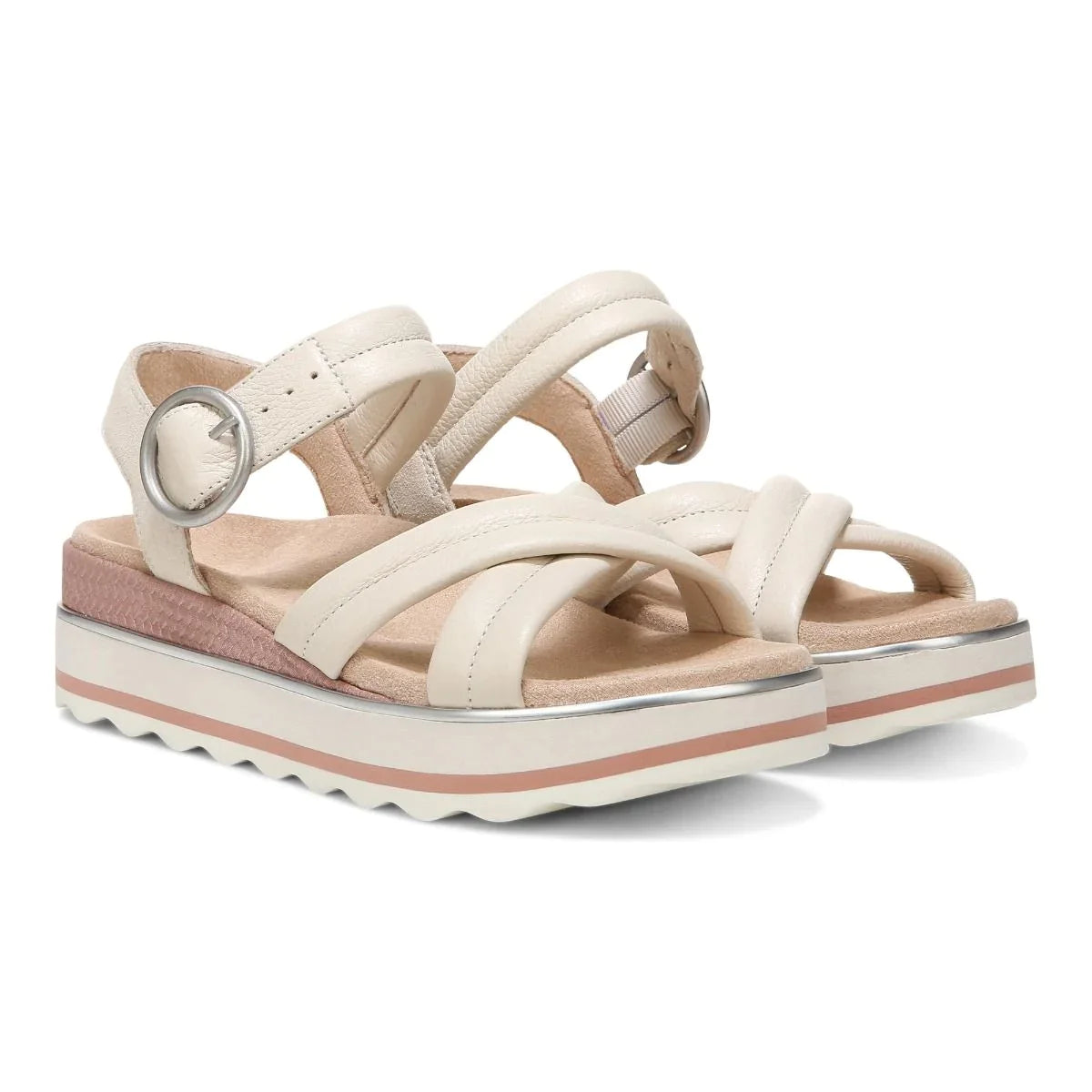 Women's Vionic Reyna Flatform Sandal Color: Cream