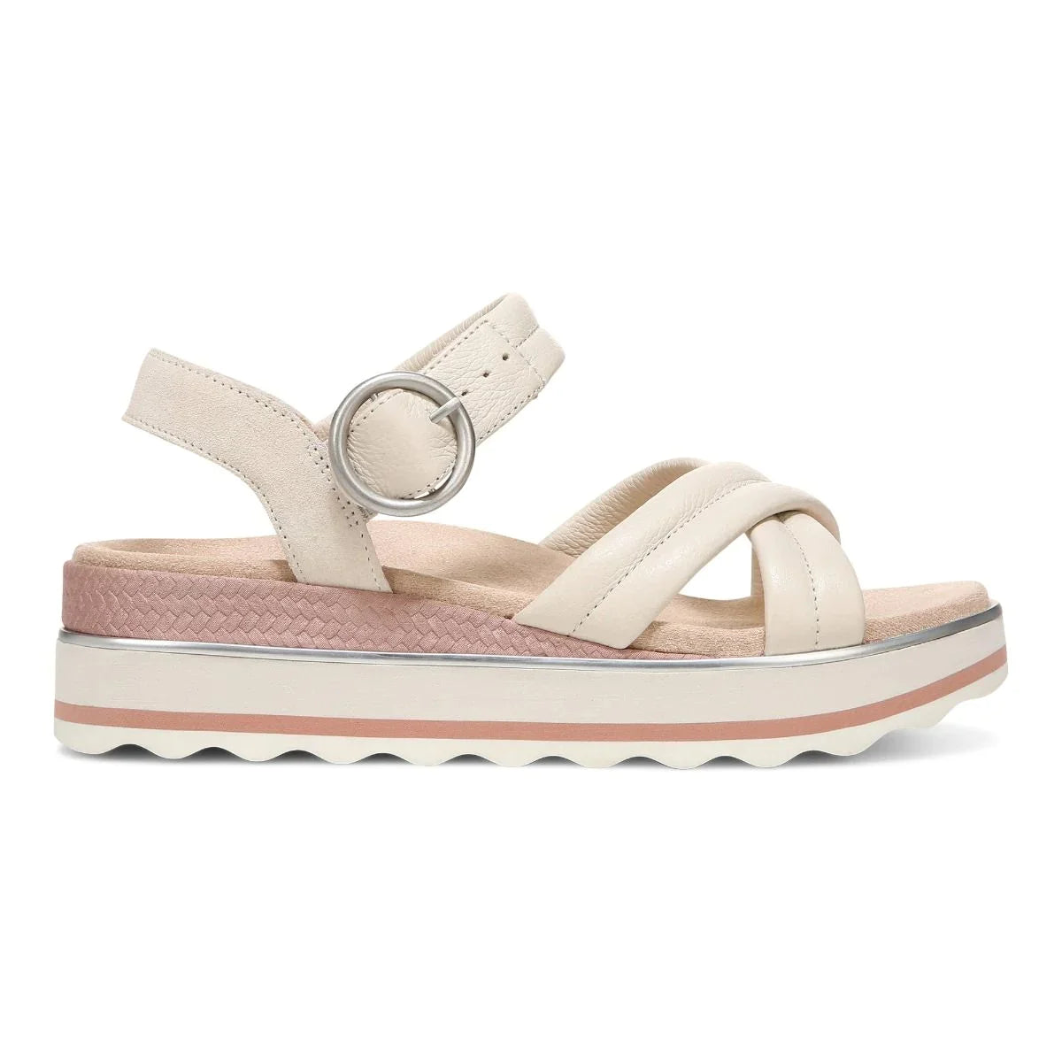 Women's Vionic Reyna Flatform Sandal Color: Cream