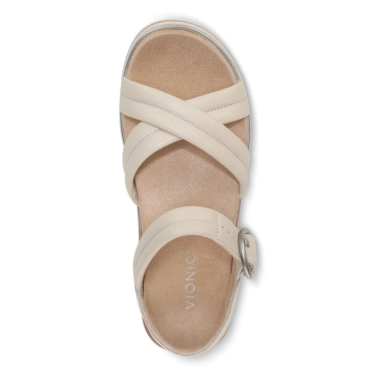 Women's Vionic Reyna Flatform Sandal Color: Cream