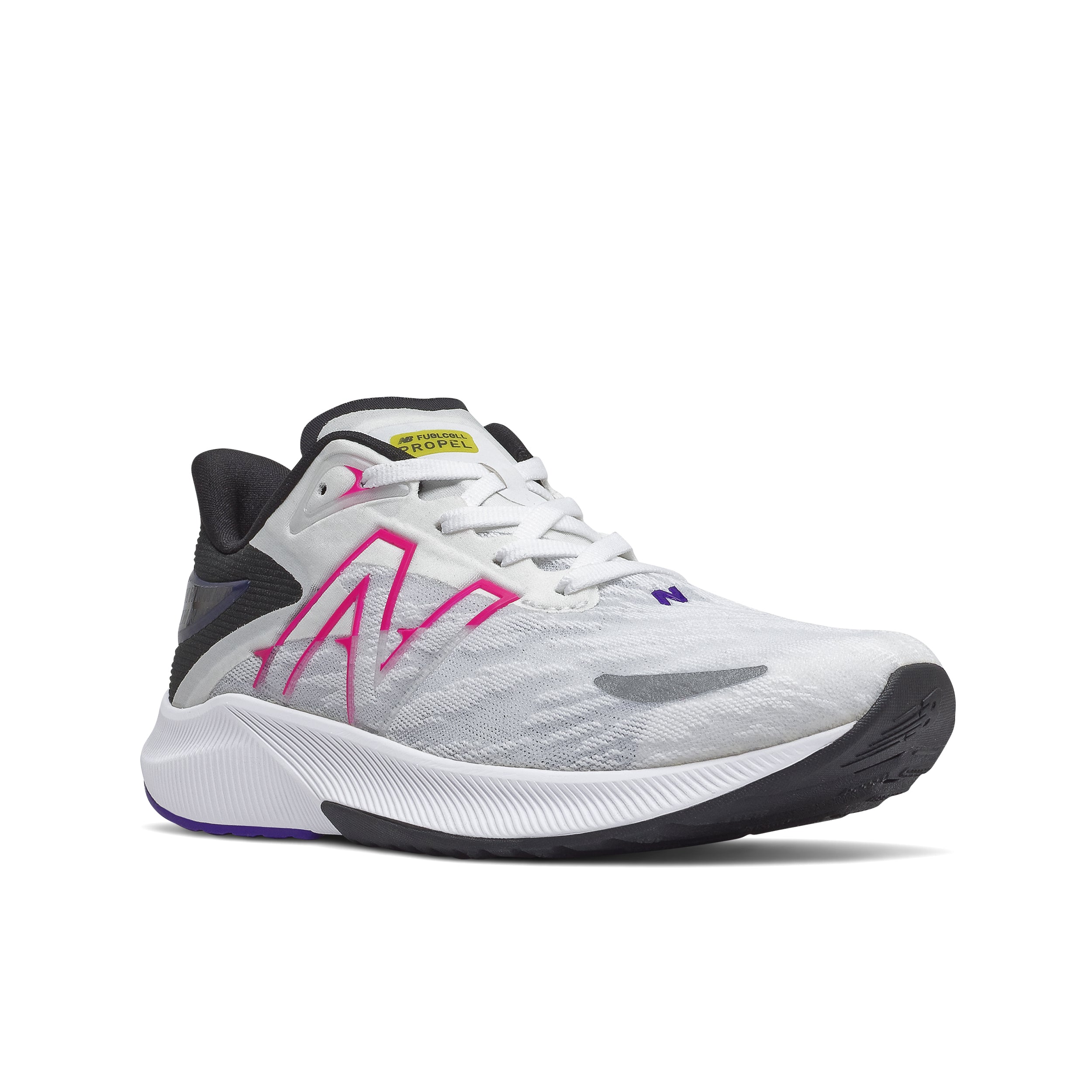 Kid's New Balance FuelCell Propel v3 White With Deep Violet Grade School
