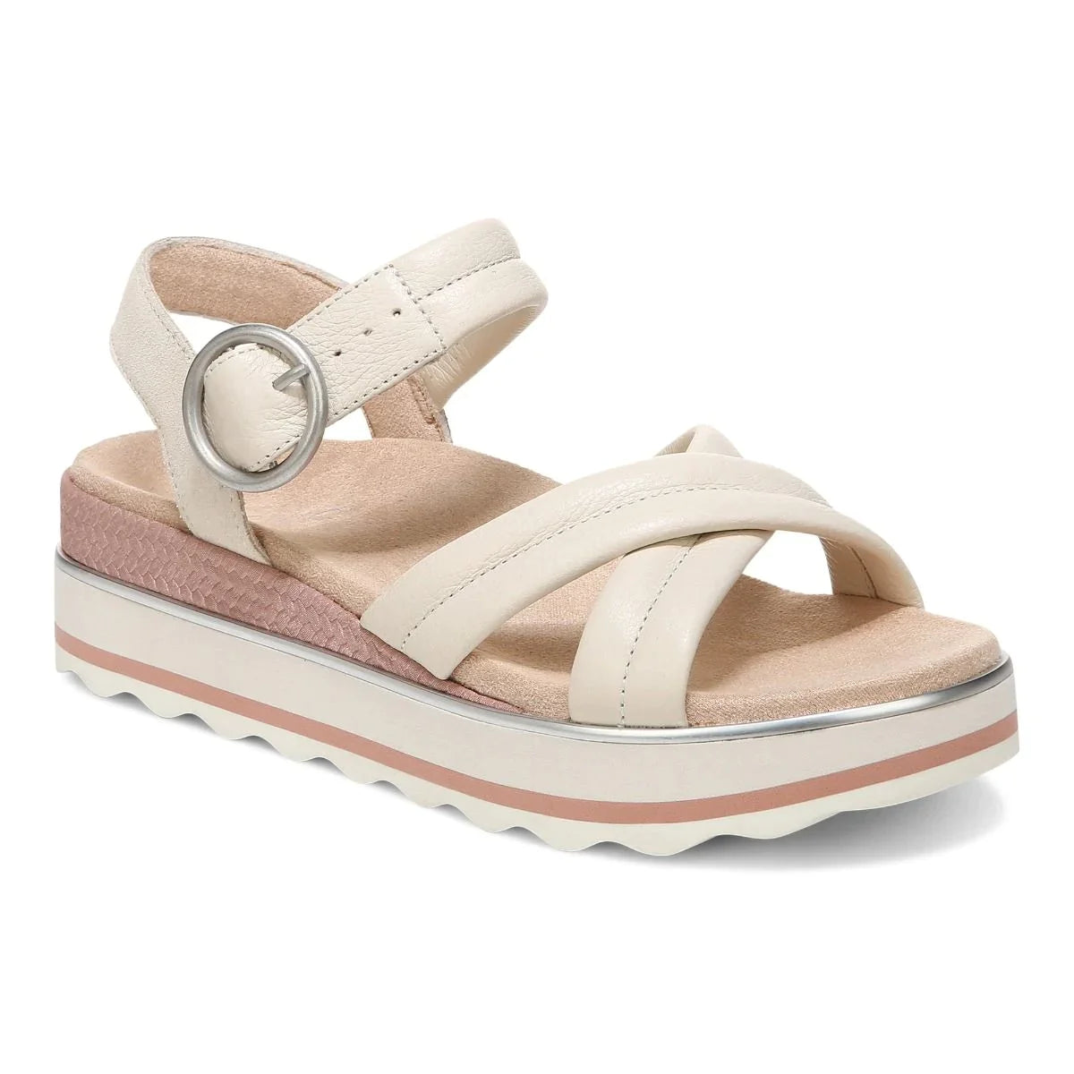 Women's Vionic Reyna Flatform Sandal Color: Cream