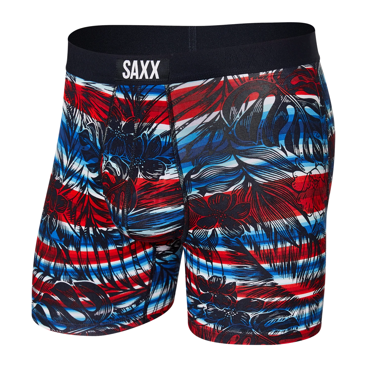 Men's Saxx Ultra Boxer Brief Design: Havana Cabana- Dark Ink