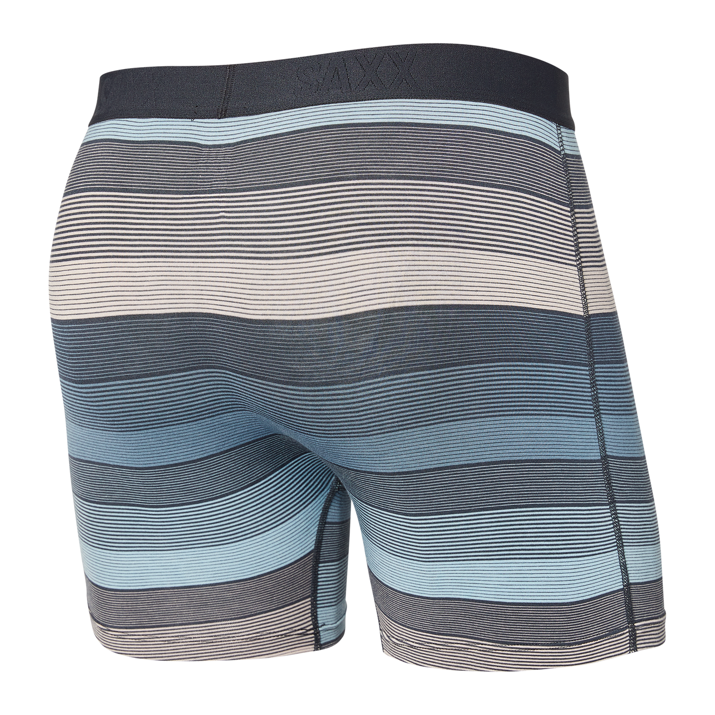 Men's SAXX Vibe Boxer Brief Pattern: Hazy Stripe- Washed Blue