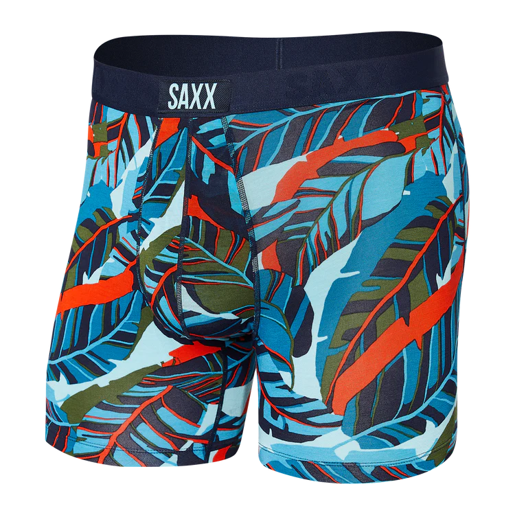 Men's Saxx Vibe Super Soft Boxer Brief Color: Blue Pop Jungle