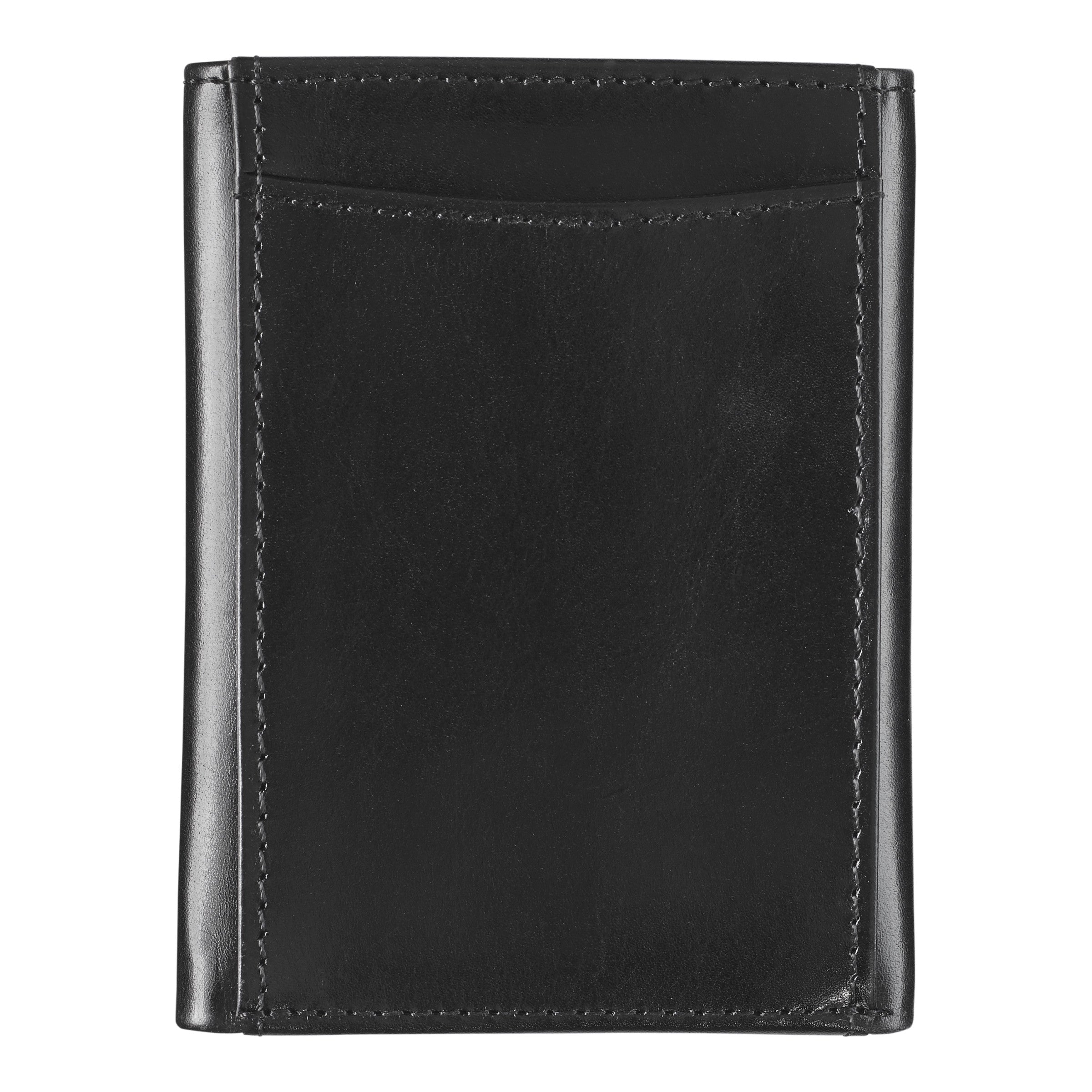 Johnston & Murphy Tri-Fold Wallet Color: Black Full Grain