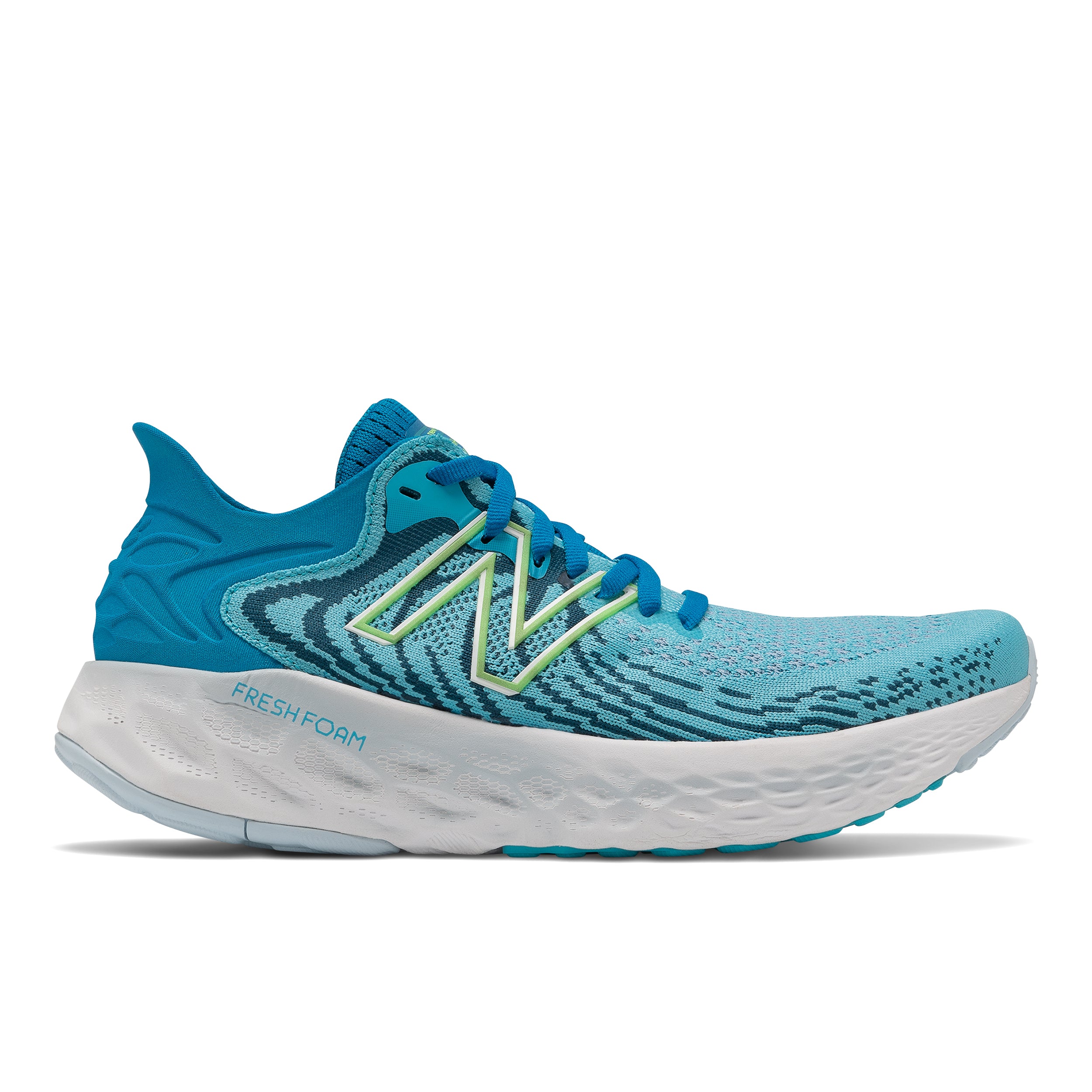 Women's New Balance Fresh Foam 1080v11 Color: Virtual Sky with Bleached Lime Glo