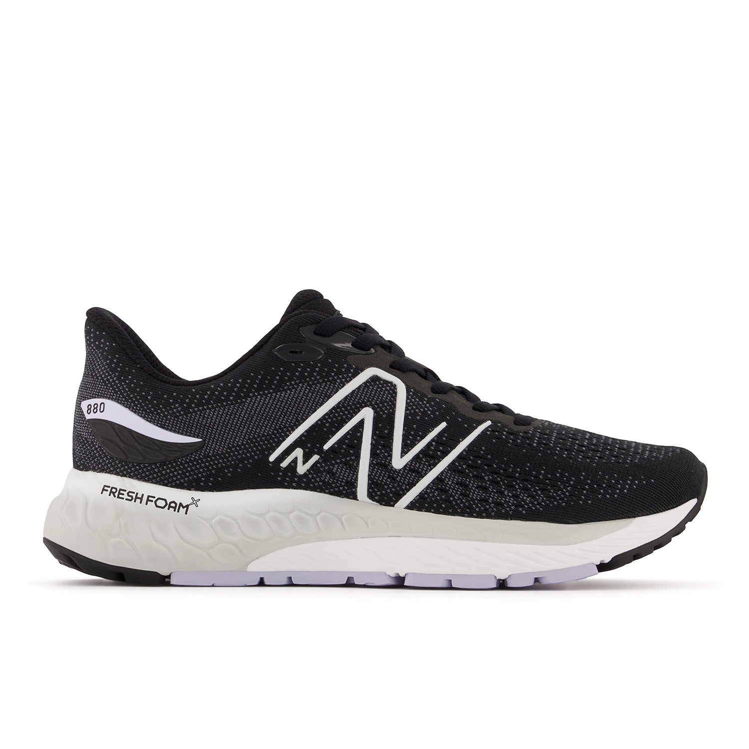 Women's New Balance Fresh Foam X 880v12 Color: Black with Violet Haze and Steel