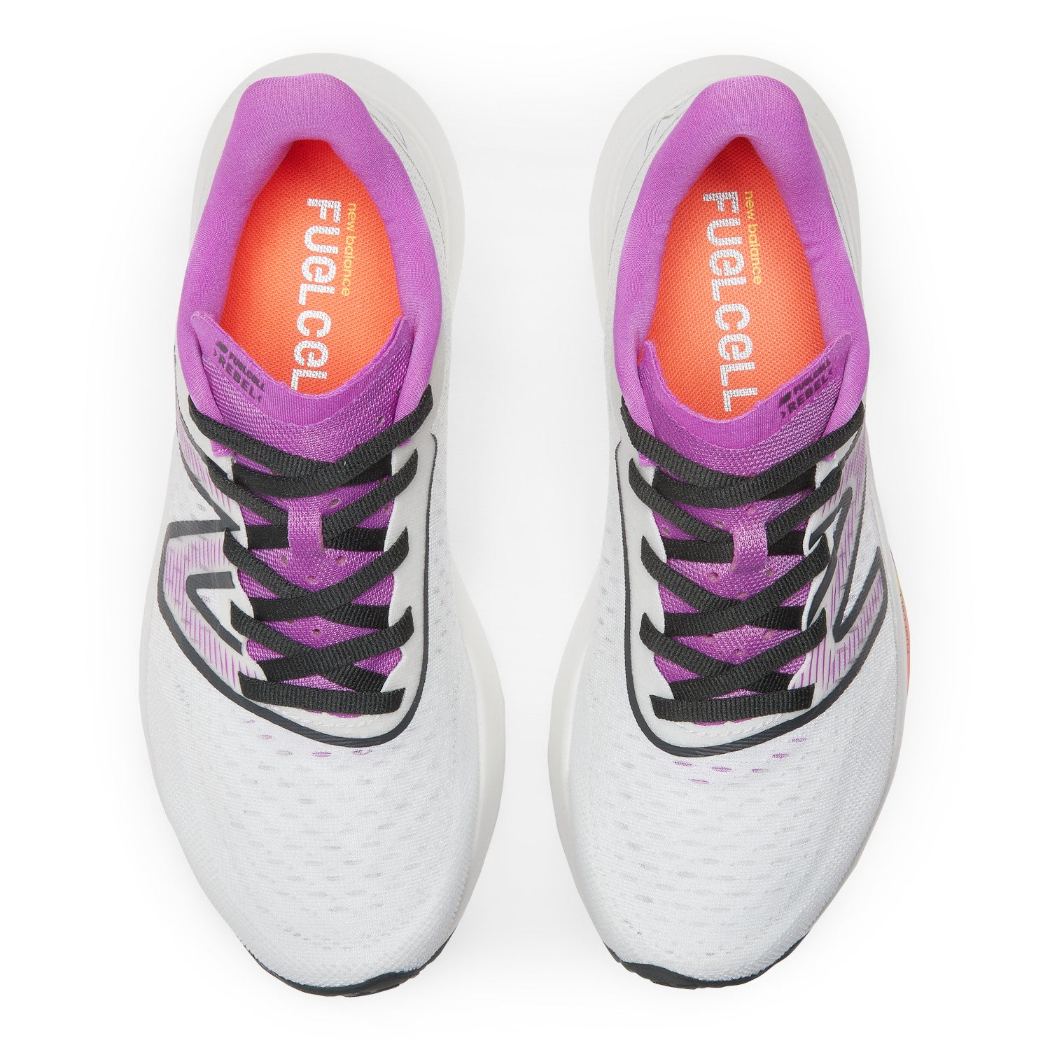 Women's New Balance FuelCell Rebel v3 Color: White with Cosmic Rose and Blacktop